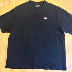Air Jordan T-Shirt Mens XL Embroidered Shoe Solid Black Basic Basketball Retro
